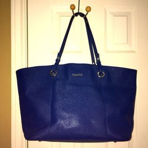 CK large dark navy blue tote